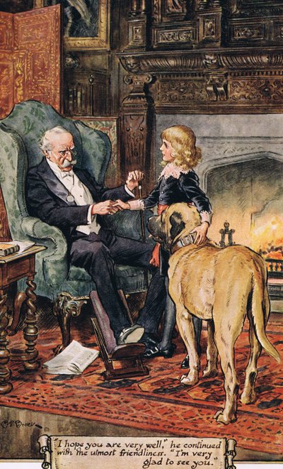"Espero que você esteja muito bem", continuou ele com a maior cordialidade: "Estou muito feliz em vê-lo", em 1936. de Charles Edmund Brock